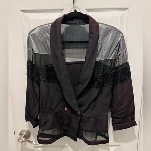 Stylish Black and Silver Women's Jacket